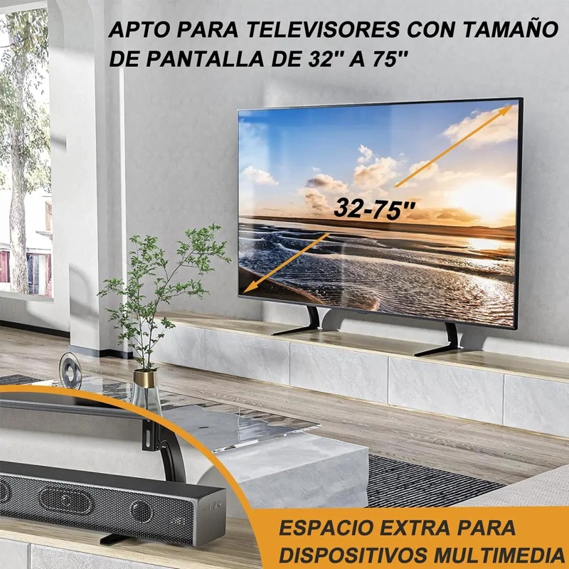 SOPORTE BASE UNIVERSAL PARA TV DE 32 A 75 PULGADAS - 2