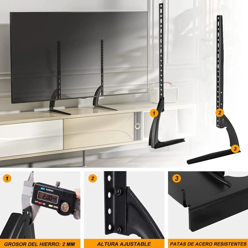 SOPORTE BASE UNIVERSAL PARA TV DE 32 A 75 PULGADAS - 4