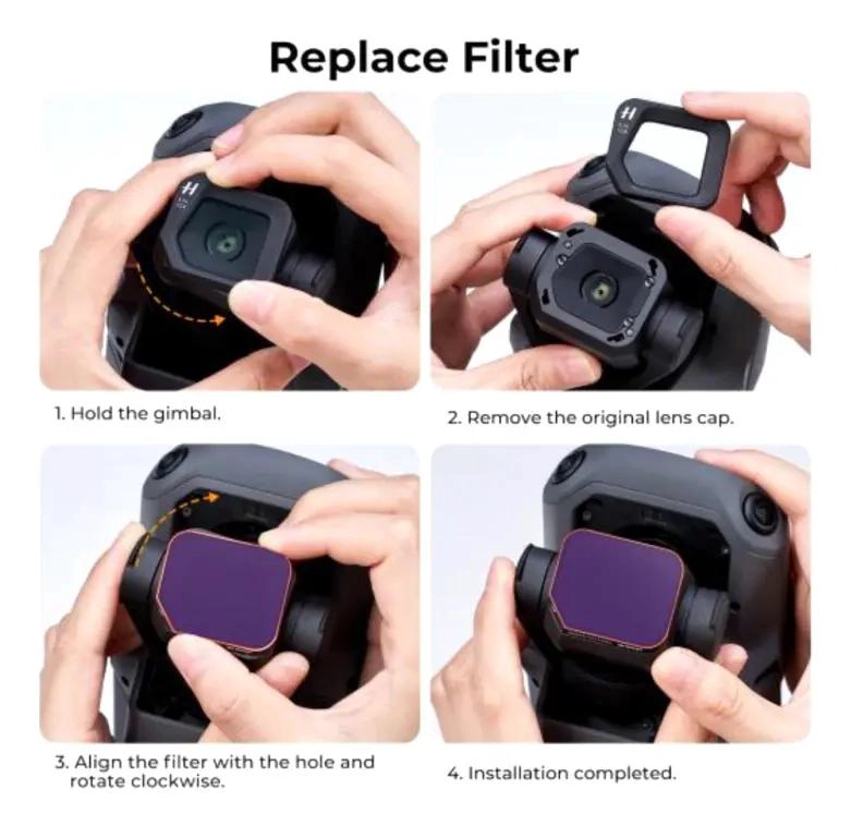 SET DE FILTROS ND8, ND16, ND32 Y ND64 PARA DRONE - 3