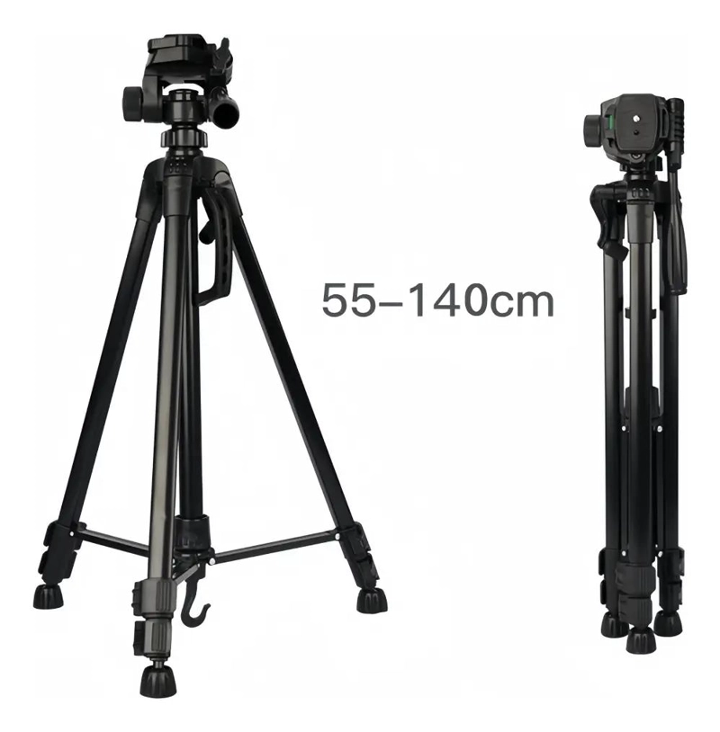 TRIPODE PROFESIONAL PARA CAMARA Y CELULAR NEGRO - 5