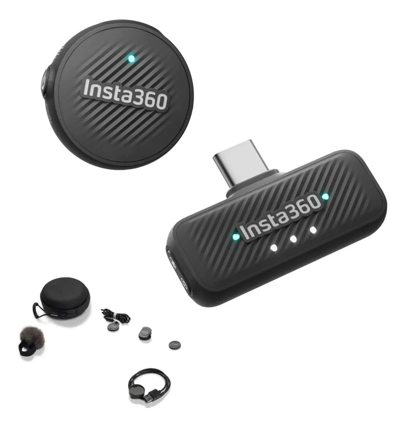 MICROFONO INALAMBRICO CON TRANSMISOR Y RECEPTOR NEGRO - 1