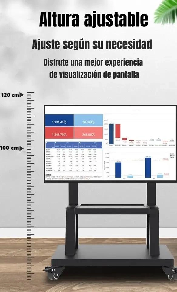 SOPORTE MOVIL PARA TV DE 32 A 70 PULGADAS CON RUEDAS - 4