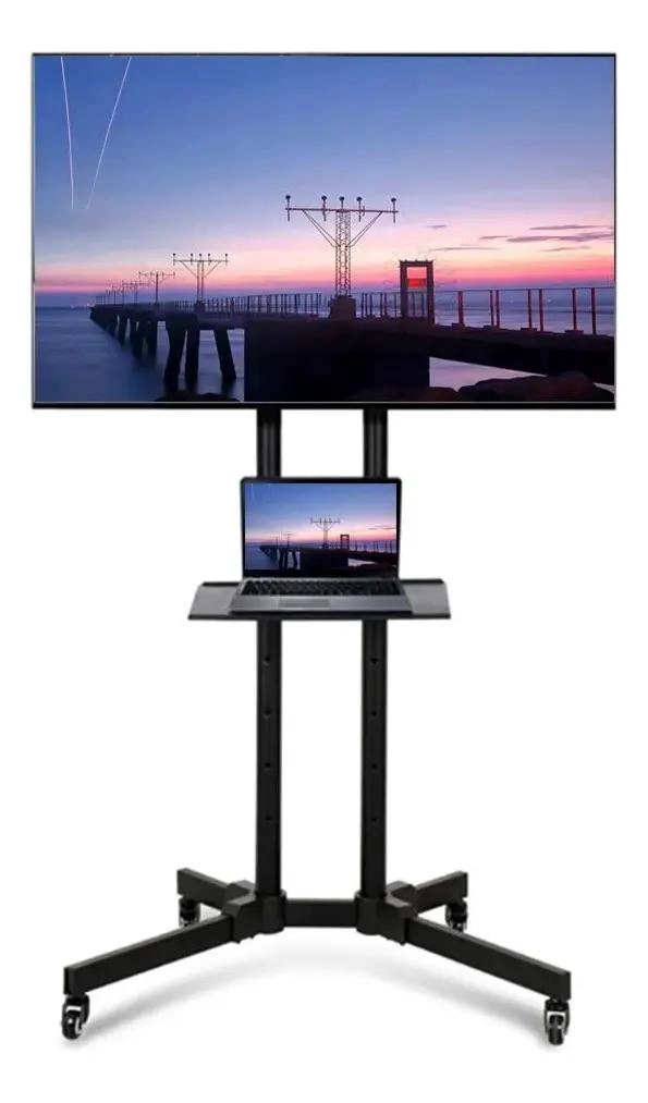 SOPORTE TV BASE PEDESTAL CON RUEDAS PARA 32 A 65 PULGADAS - 2