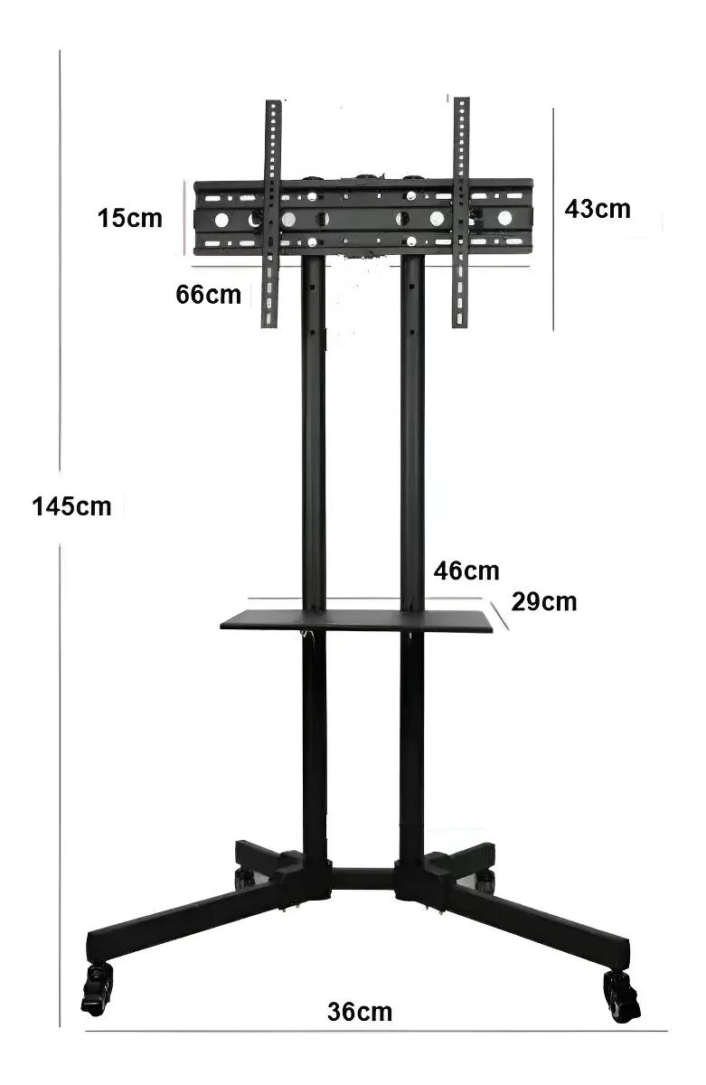 SOPORTE TV BASE PEDESTAL CON RUEDAS PARA 32 A 65 PULGADAS - 5