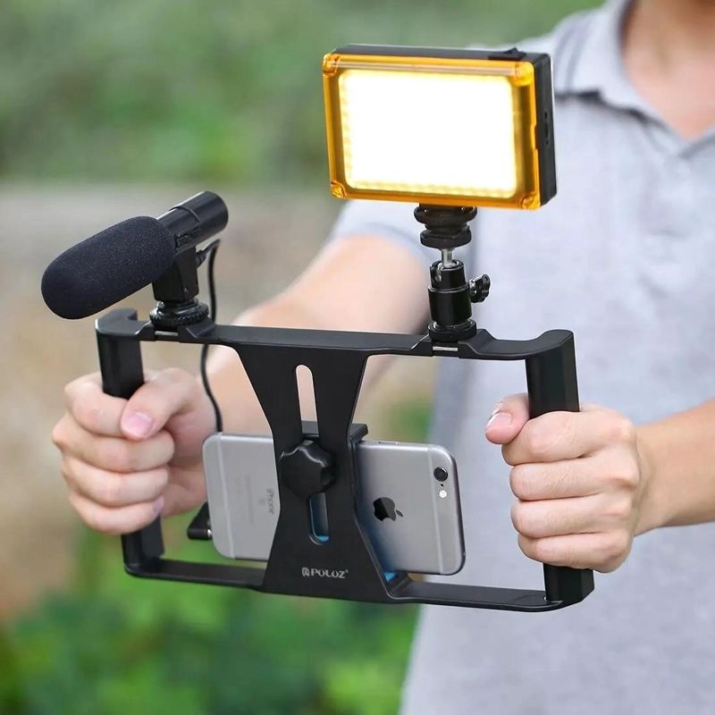 ESTABILIZADOR CON TRIPODE PARA SMARTPHONE Y MICROFONO - 2