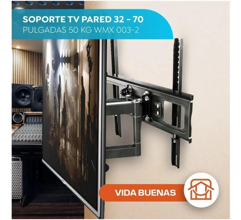 SOPORTE DE TV BRAZO DOBLE 180° PARA 32-70 PULGADAS - 3