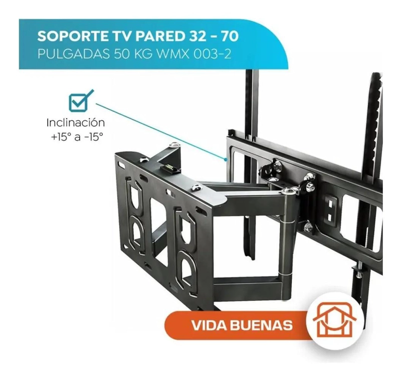 SOPORTE DE TV BRAZO DOBLE 180° PARA 32-70 PULGADAS - 5