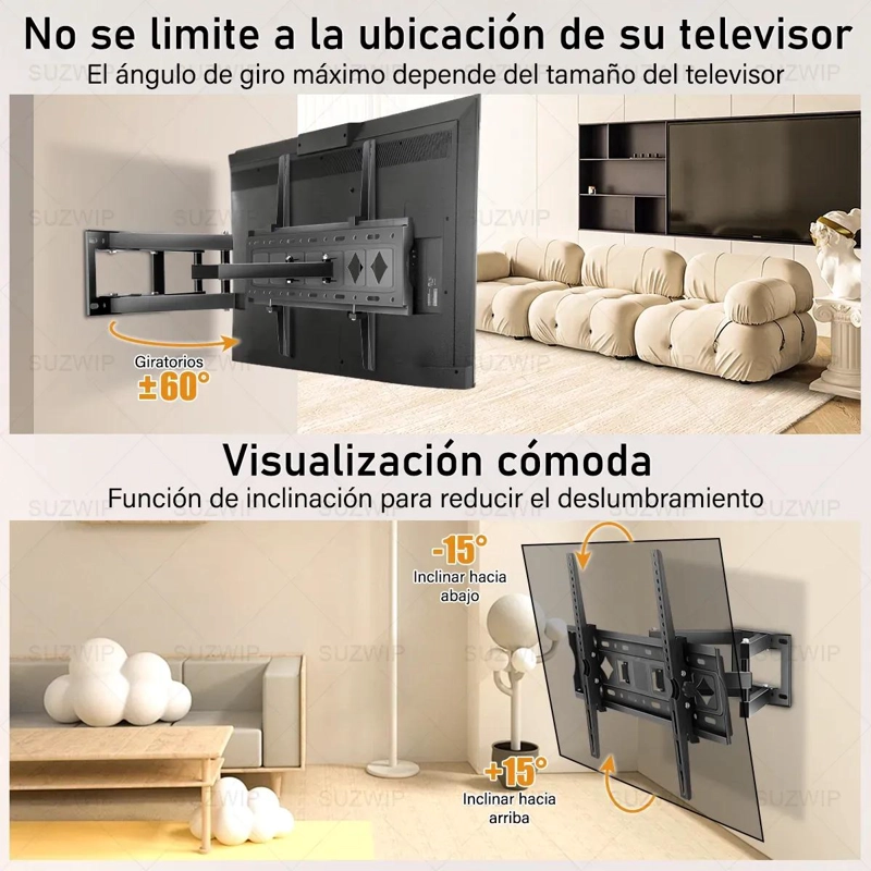 SOPORTE TV DOBLE BRAZO AJUSTABLE 32-70 PULGADAS - 3
