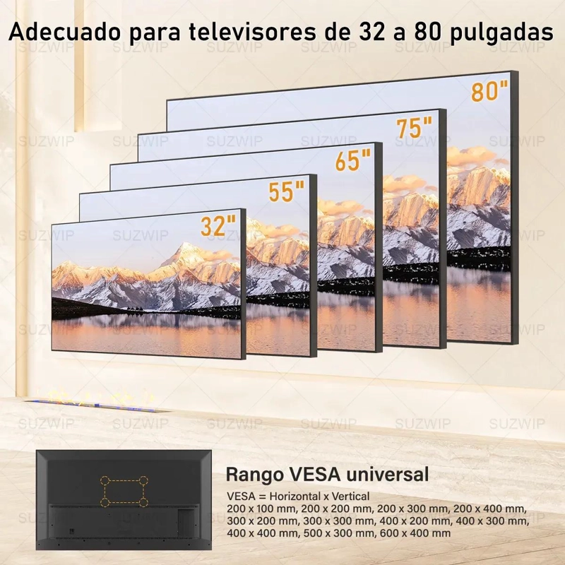 SOPORTE TV DOBLE BRAZO AJUSTABLE 32-70 PULGADAS - 4