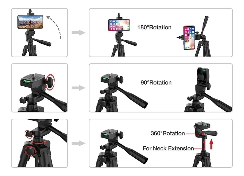 TRIPODE PARA CELULAR Y CAMARA 170 CM CON CONTROL - 4