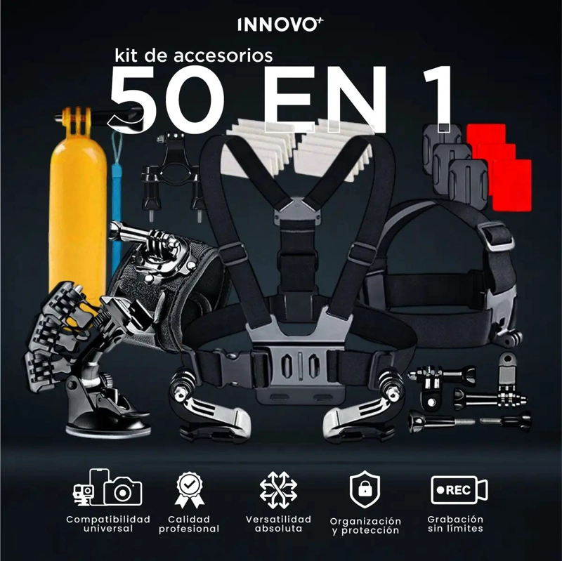 KIT ACCESORIOS PROFESIONAL UNIVERSAL 50 EN 1 PARA CAMARA - 2