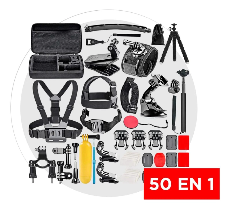 KIT ACCESORIOS PROFESIONAL UNIVERSAL 50 EN 1 PARA CAMARA - 5
