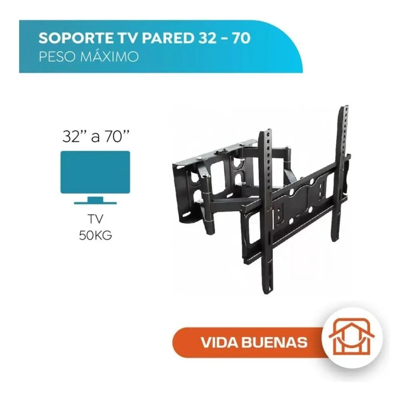 SOPORTE DE TV DOBLE BRAZO PARA PANTALLAS DE 30 A 70 - 4
