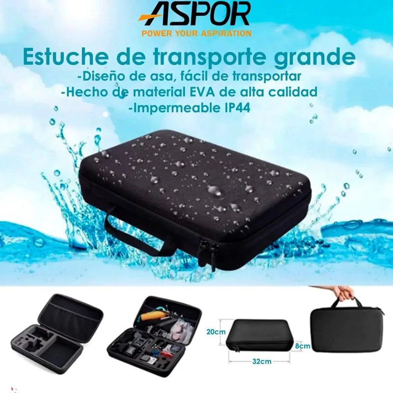 KIT DE ACCESORIOS PARA CAMARA DEPORTIVA CON 28 PIEZAS - 3