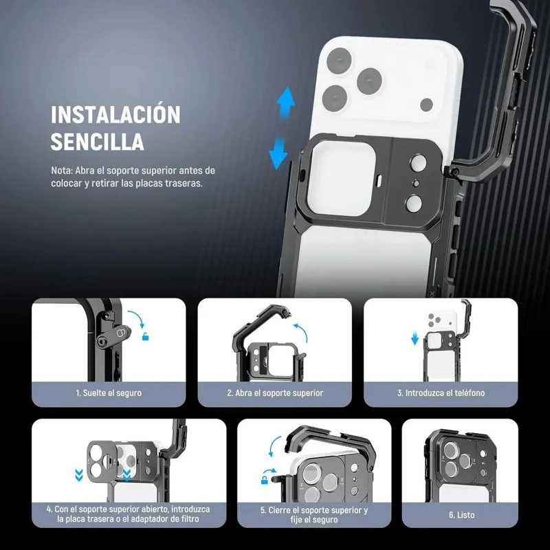 JAULA RIG VLOG VIDEO PARA IPHONE 17 PRO MAX - 2
