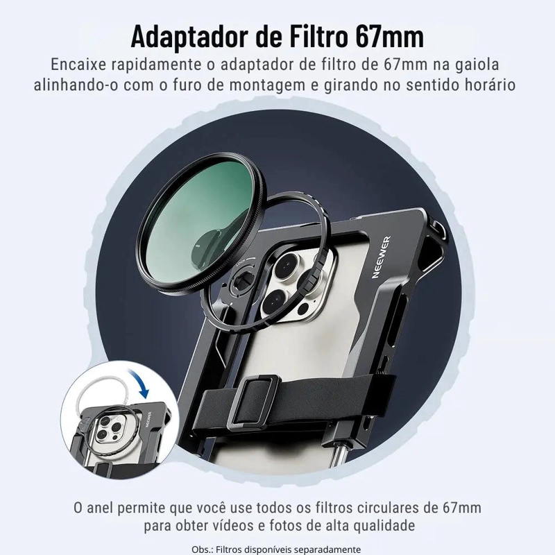 ADAPTADOR UNIVERSAL PARA SMARTPHONE 67 MM - 4