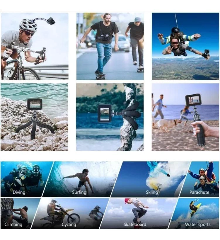 KIT DE 51 ACCESORIOS PARA CAMARAS DEPORTIVAS - 5