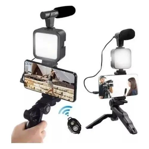 KIT COMPLETO DE GRABACION CON ESTABILIZADOR, LUZ LED YMIC - 2
