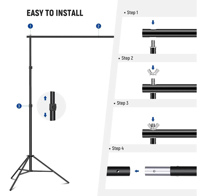 SISTEMA DE SOPORTE PARA FONDO DE ESTUDIO 3X2.1M - 3