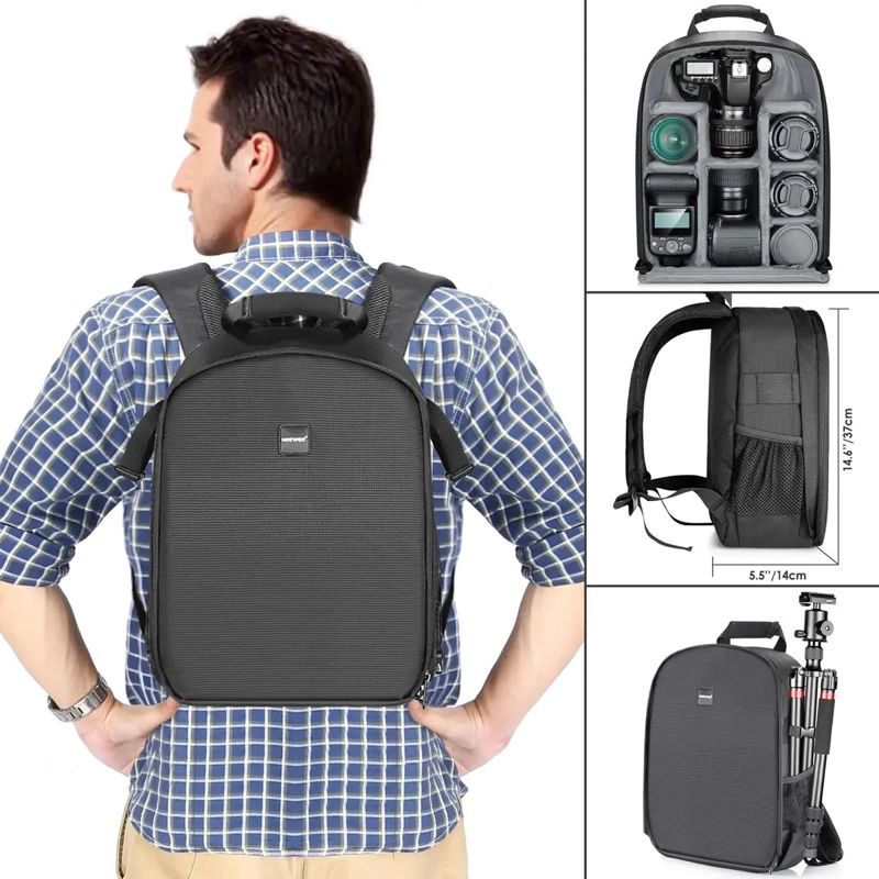 MOCHILA FLEXIBLE ACOLCHADA PARA CAMARAS CANON NIKON SONY - 2