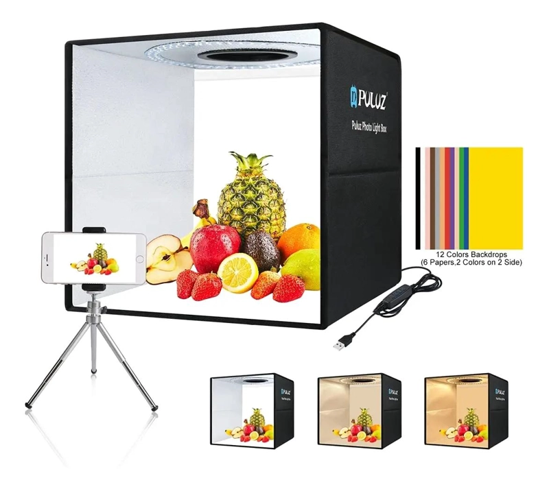 CAJA DE FOTOS PORTATIL AJUSTABLE 40X40 CM - 1