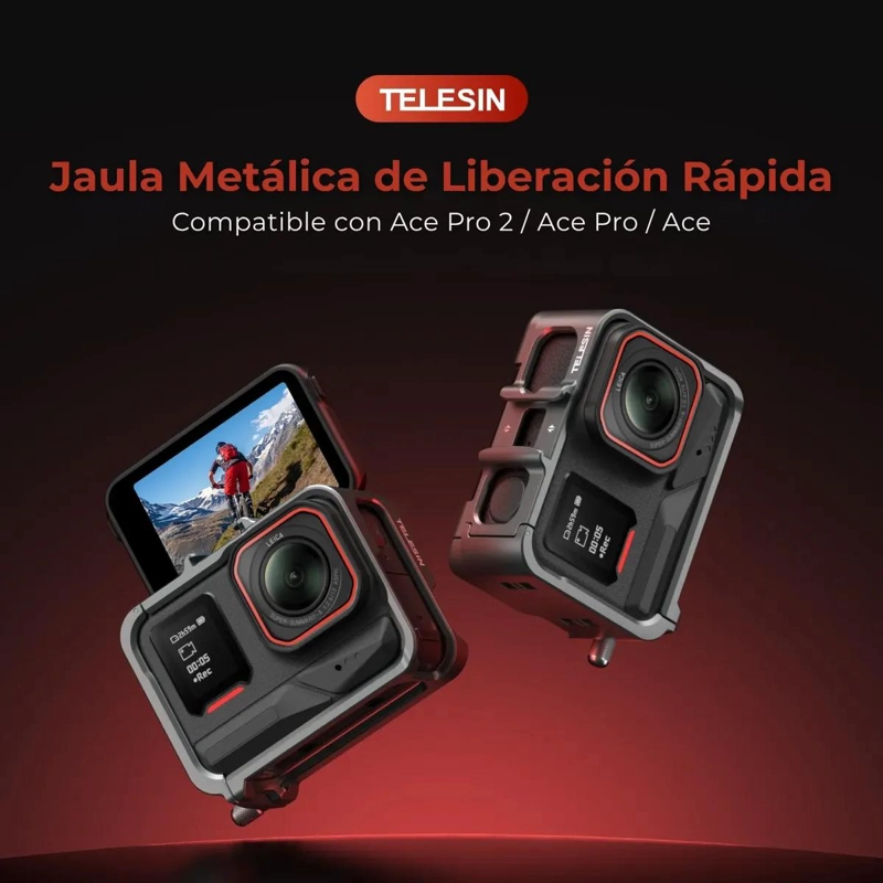 JAULA DE ALUMINIO PARA CAMARAS INSTA360 ACE PRO - 2