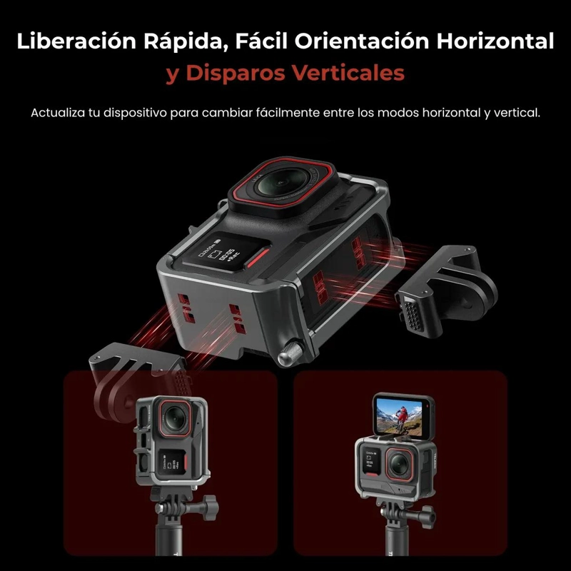 JAULA DE ALUMINIO PARA CAMARAS INSTA360 ACE PRO - 3