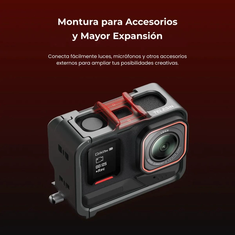 JAULA DE ALUMINIO PARA CAMARAS INSTA360 ACE PRO - 5