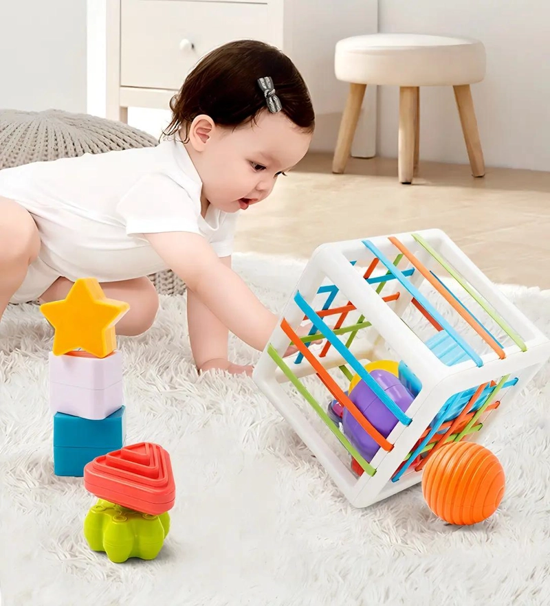 CUBO DIDACTICO MONTESSORI INTERACTIVO PARA HABILIDADES - 1