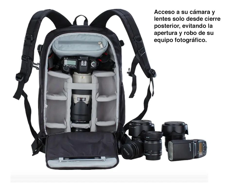MOCHILA IMPERMEABLE ANTIRROBO PARA CAMARA FOTOGRAFICA K6 - 2