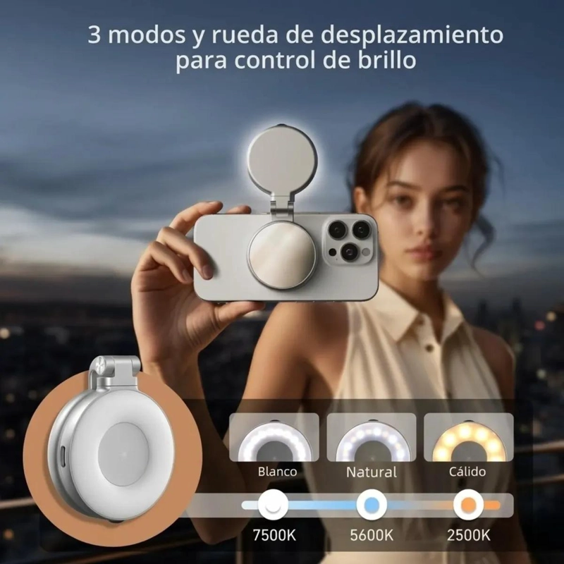 KIT VLOGGING CON EMPUÑADURA MAGNE TICA Y LUZ - 2