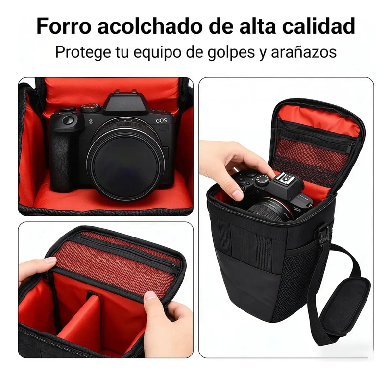 BOLSO PARA CAMARA DSLR CON PROTECCION ANTIGOLPES - 3