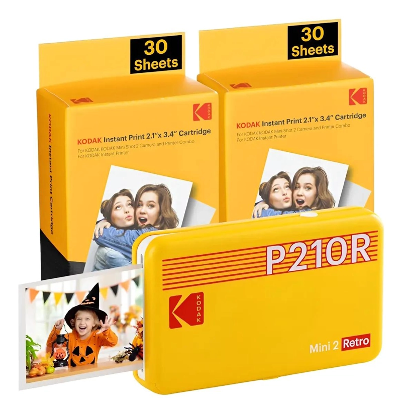 IMPRESORA DE FOTOS INSTANTANEA RETRO CON 60 HOJAS - 1