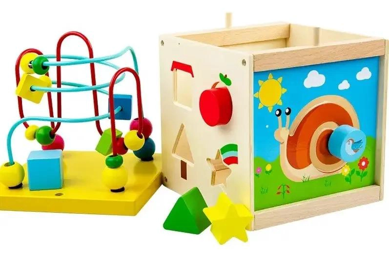 CUBO DIDACTICO DE MADERA PARA BEBE S - 2