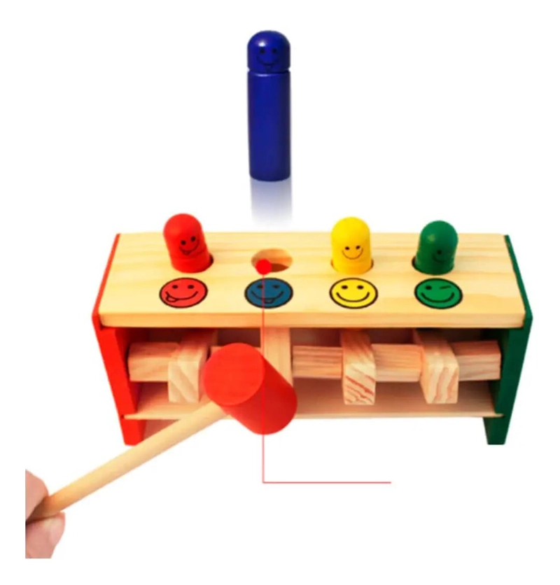 MARTILLO DE MADERA PARA NIÑOS PEGA TOPO - 1
