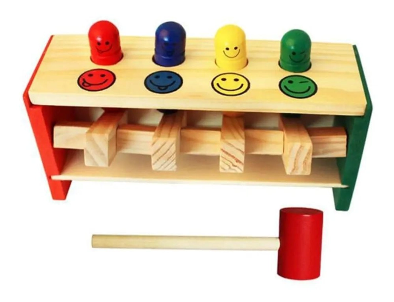 MARTILLO DE MADERA PARA NIÑOS PEGA TOPO - 3