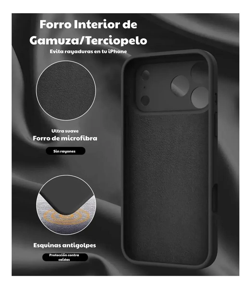 CARCASA PROTECTORA PARA IPHONE 17 PRO MAX Y AIR CON MICA - 3