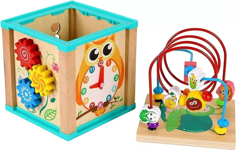 CUBO DIDACTICO MULTIFUNCIONAL 5 EN 1 PARA NIÑOS - 4