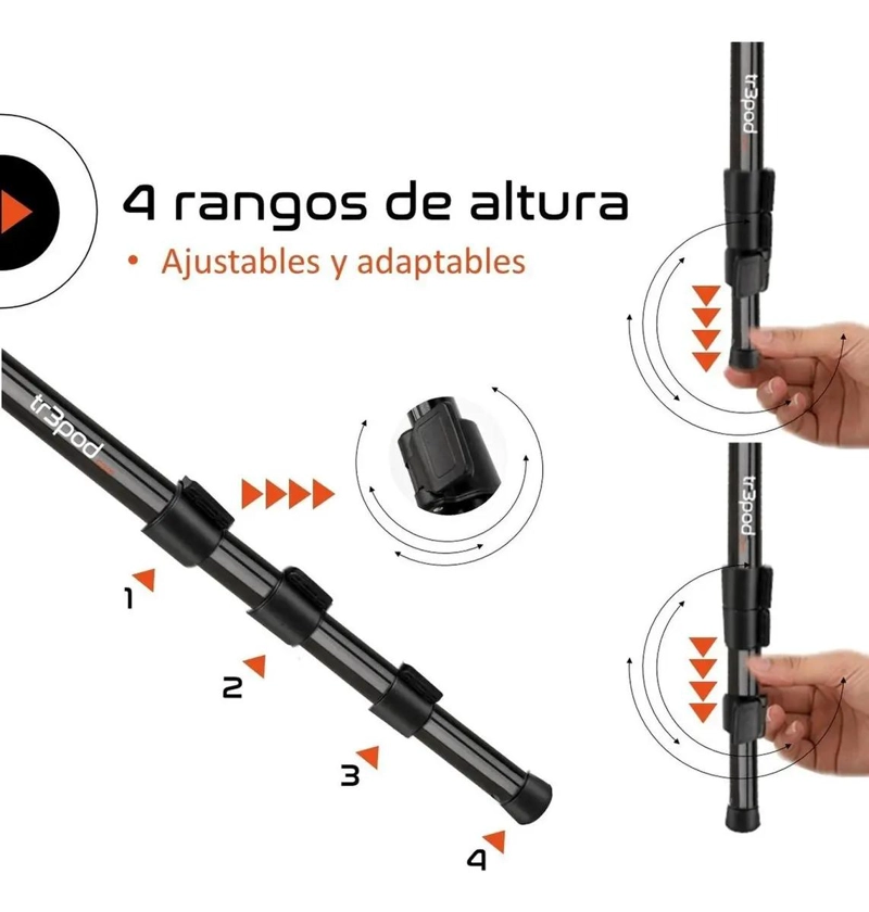 TRIPODE PARA CAMARA Y CELULAR CON ADAPTADOR - 3