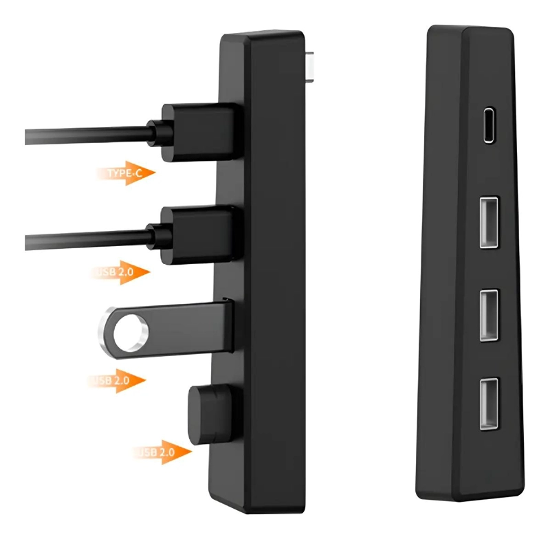 GENÉRICO HUB 4 PUERTOS USB 2.0 CON USB-C PARA PS5 SLIM