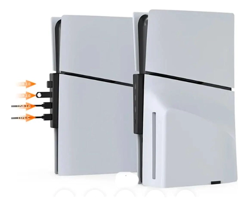 HUB 4 PUERTOS USB 2.0 CON USB-C PARA PS5 SLIM - 4