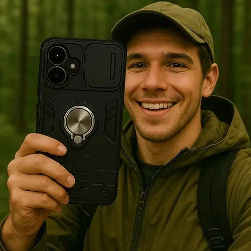 CARCASA ANTIGOLPE CON ANILLO PARA XIAOMI REDMI 15C - 3