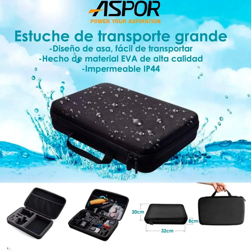 KIT DE ACCESORIOS PARA CAMARA DEPORTIVA CON 28 PIEZAS - 3