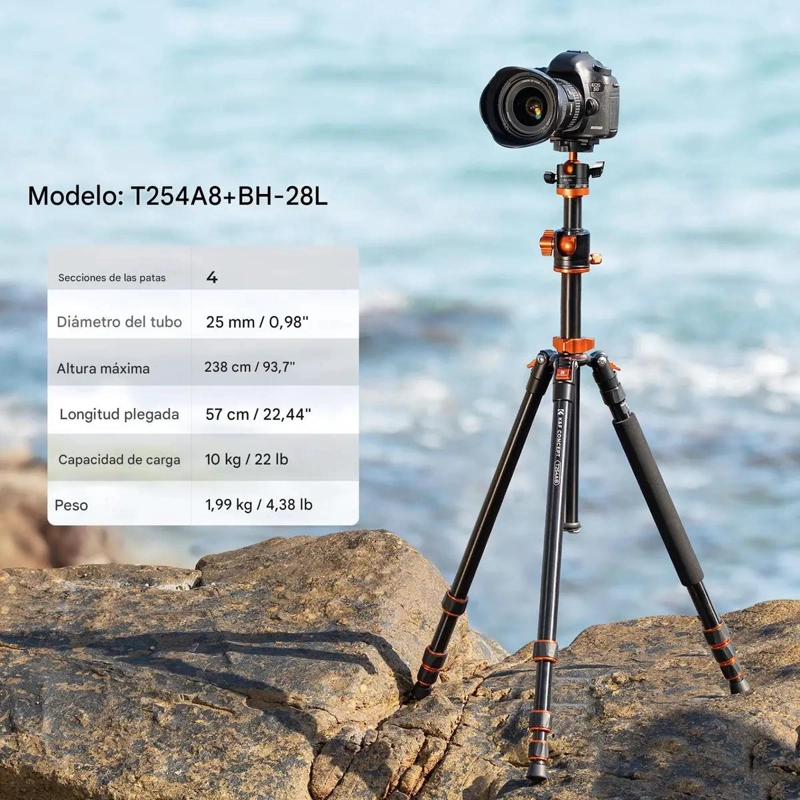 TRIPODE MONOPOD CENITAL CON CABEZAL BH-28L - 4