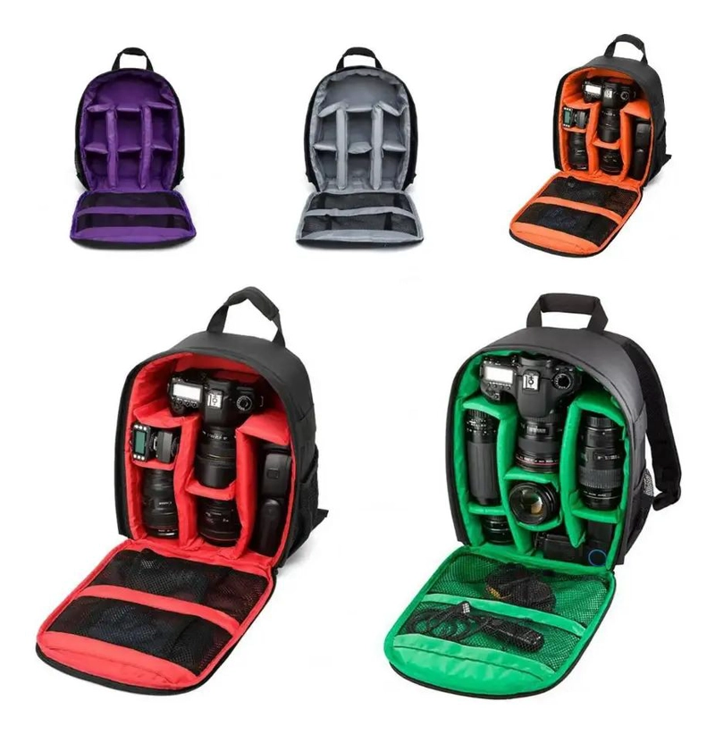 MOCHILA PARA CAMARA RE FLEX CON COMPARTIMENTOS PARA LENTES - 1