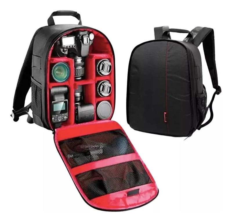 MOCHILA PARA CAMARA RE FLEX CON COMPARTIMENTOS PARA LENTES - 4