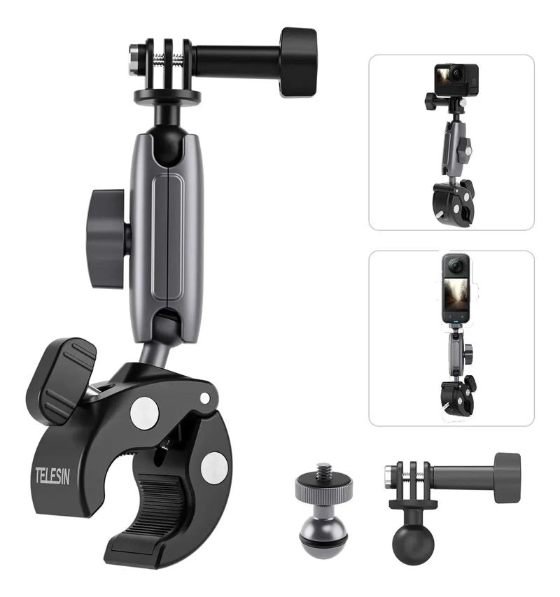 SOPORTE DE GARRA DE ALUMINIO PARA CAMARA Y CELULAR - 4