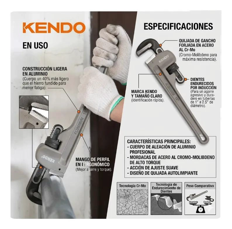 LLAVE STILLSON DE ALUMINIO 48 PULGADAS - 2
