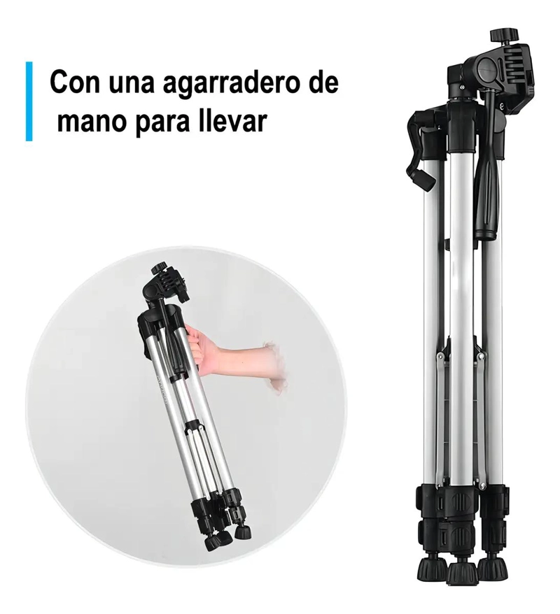 TRIPODE PROFESIONAL 140 CM PARA CAMARA Y CELULAR - 3