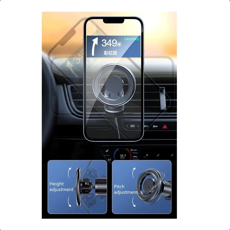 SOPORTE MAGNE TICO PARA CELULAR EN AUTO COMPATIBLE IPHONE - 4